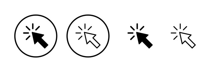 Click icon logo design. pointer arrow sign and symbol. cursor icon