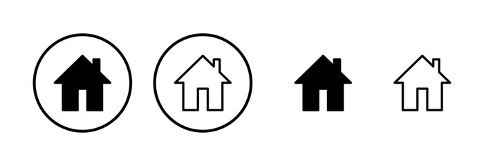 House icon logo design. Home sign and symbol