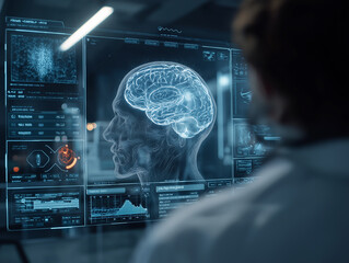 Digital Hologram of Human Brain Analyzed by Scientist