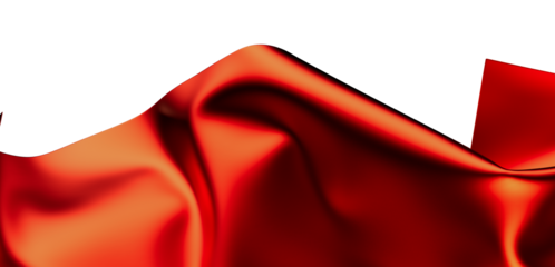 Luxurious red silk fabric flowing, elegant curves, abstract background. Perfect for design projects.