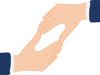 ビジネスマンの手のグラフィック素材イラスト