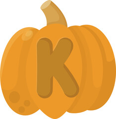 Spooky Fall Pumpkin Alphabet & Number Clipart Collection Autumn Season Decoration