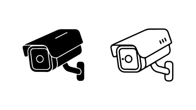 Security camera icon with transparent background