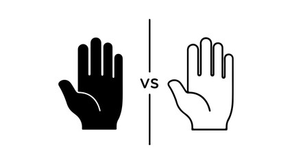 Obraz premium Hands facing each other with transparent background