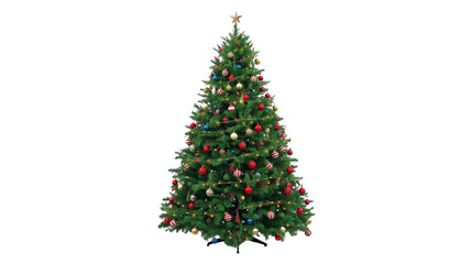 Fototapeta premium Christmas tree isolated on white