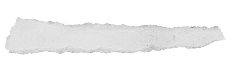 Obraz premium Long torn grayish paper strip isolated on empty background for minimal collage design