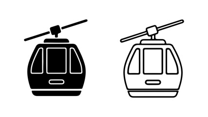 Fototapeta premium Cable car icon with transparent background