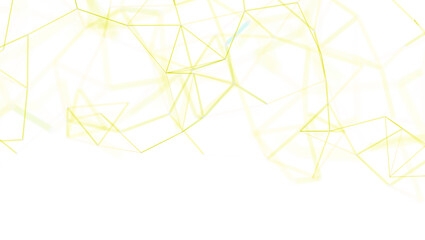 Modern abstract background featuring connected lines in a geometric design with light yellow color on white. Great for digital design or futuris