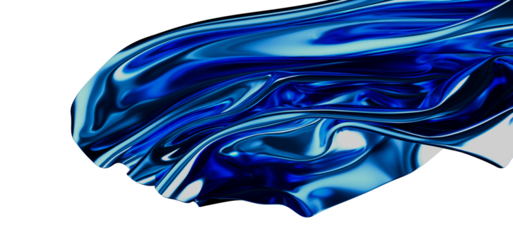 Vibrant blue abstract background with fluid metallic effect. Perfect for modern designs, artistic concepts, and futuristic themes. High-quality
