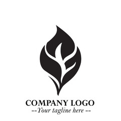 Spinach Logo Symbol in Black on the White Background Minimalist Leaf Vegetable Illustration