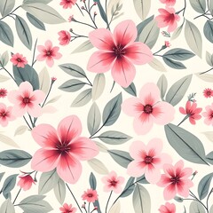Fototapeta premium seamless pattern with flowers