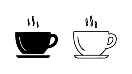 Obraz premium Hot coffee cup with steam with transparent background