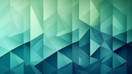 Obraz premium Abstract Polygonal Background in Shades of Turquoise and Teal