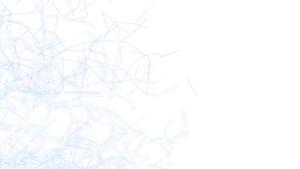 Abstract image of interconnected lines against a white backdrop, representing concepts like network, connection, and data, suitable for technolo