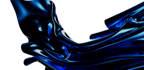 Elegant and artistic rendering of abstract blue silk flowing in a dynamic composition, full of light, shadows, and reflections, perfect for desi