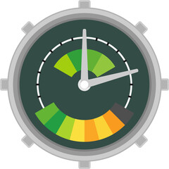 Vector wall clock icon symbolizing the time for business action and change