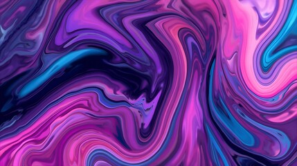 Abstract swirling patterns of vibrant pink, purple, and blue colors creating a mesmerizing marbled effect.