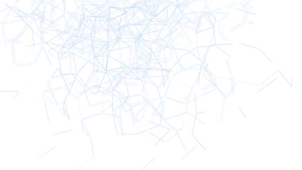 Abstract digital network with connected lines on a white background. Ideal for technology, communication, and data transfer concepts.  Modern de