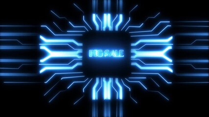  animation .4k Circuit Board with neon line moving electrons , Concept Network Diagram with Icons for Data security, software unlock, virus and binary code connect . - Powered by Adobe