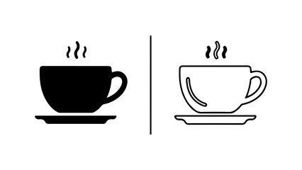 Obraz premium Hot beverage cups with steam with transparent background