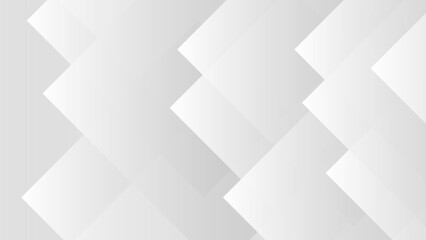 Abstract geometric white and light gray background with overlapping rectangular and diagonal shapes. Subtle 3D layered effect. Clean, modern, and minimalist design with soft gradients and depth.