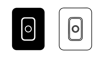 Doorbell button with transparent background