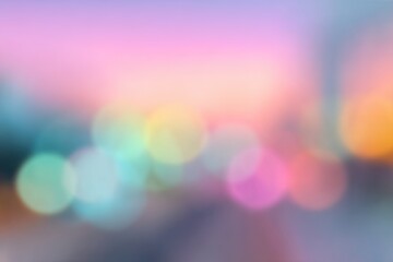Abstract blurred background with soft gradient transitions and colorful, circular bokeh lights