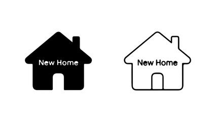 New home icons with transparent background