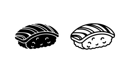 Sushi rolls with transparent background