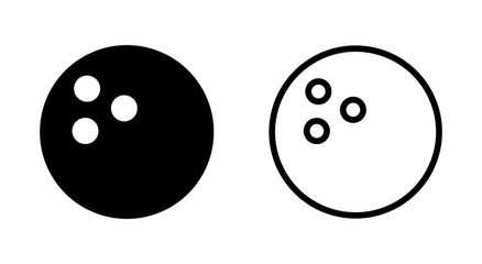 Bowling icon symbol for apps and websites. bowling ball and pin sign and symbol.
