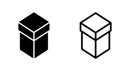 Box icon symbol for apps and websites. box sign and symbol, parcel, package