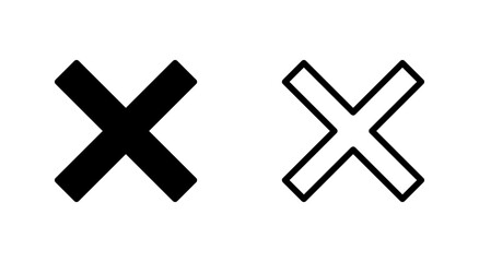 Obraz premium Close icon symbol for apps and websites. Delete sign and symbol. cross sign