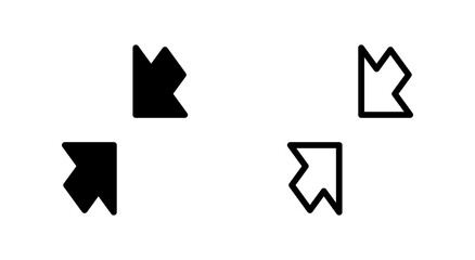 Fullscreen Icon symbol for apps and websites. Expand to full screen sign and symbol. Arrows symbol