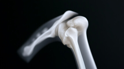 Obraz premium Shoulder joint bones for medical illustration, education or research. Shoulder joint showing the bone composition in human anatomy