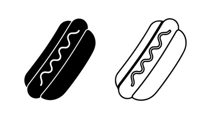 Hot dog icon with transparent background