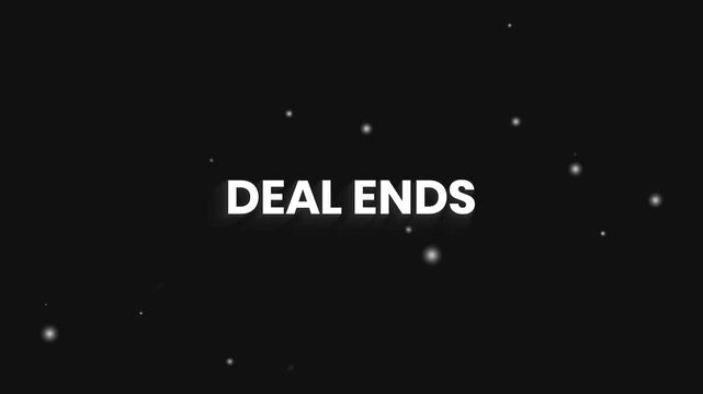 Deal Ends Clean Elegant Text Reveal Animation 4K – Final Offer Countdown Video