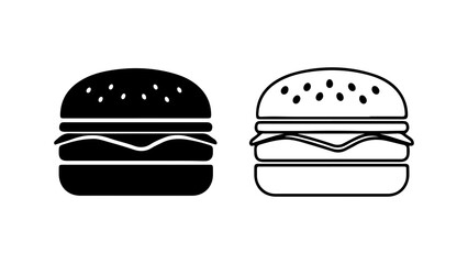 Burger icons with transparent background