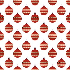 christmas greeting card pattern red ball illustration 