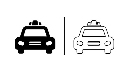 Obraz premium Taxi car icon with transparent background
