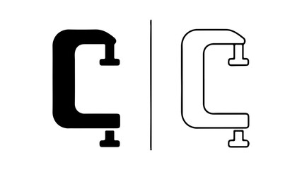 C clamp tool with transparent background