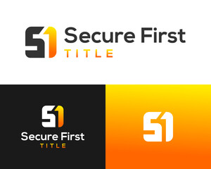 The logo design of the letter S and number one with a strong look for sports.