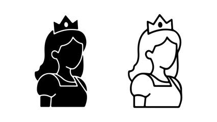Princess headshots with transparent background