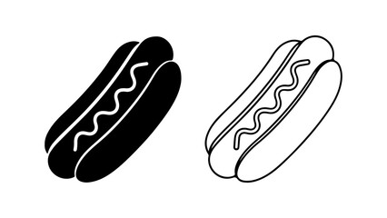 Hot dog icon with transparent background