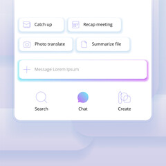 Mobile interface with AI smart buttons