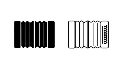 Accordion icon set with transparent background