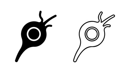 Abstract eye icon with transparent background