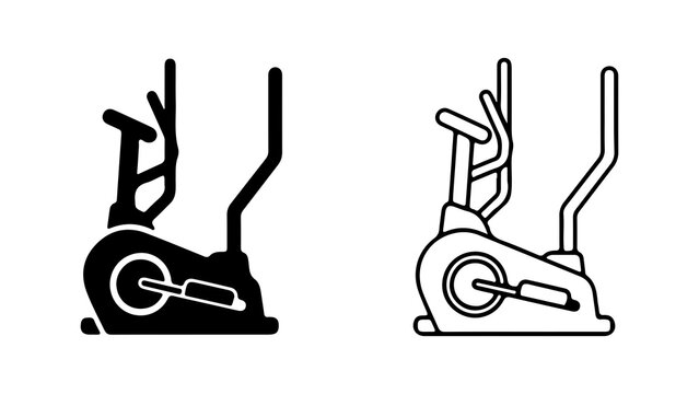Elliptical trainer icon with transparent background