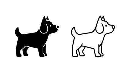 Dog outline with transparent background