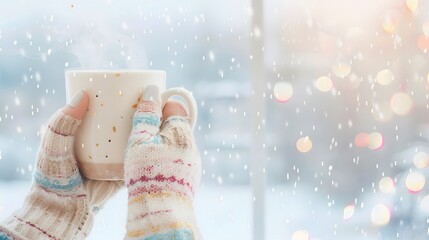 The warm moment of holding a hot drink in both hands