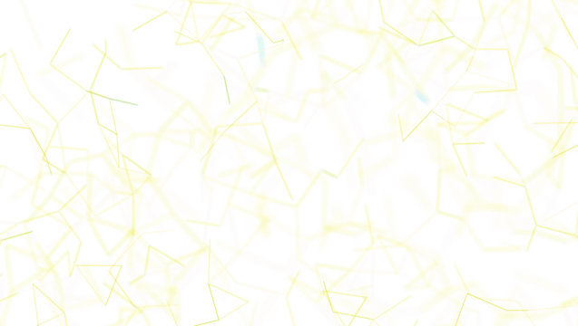 Abstract digital art showing interconnecting yellow lines on a white backdrop. A representation of concepts like technology, communication, and - Powered by Adobe